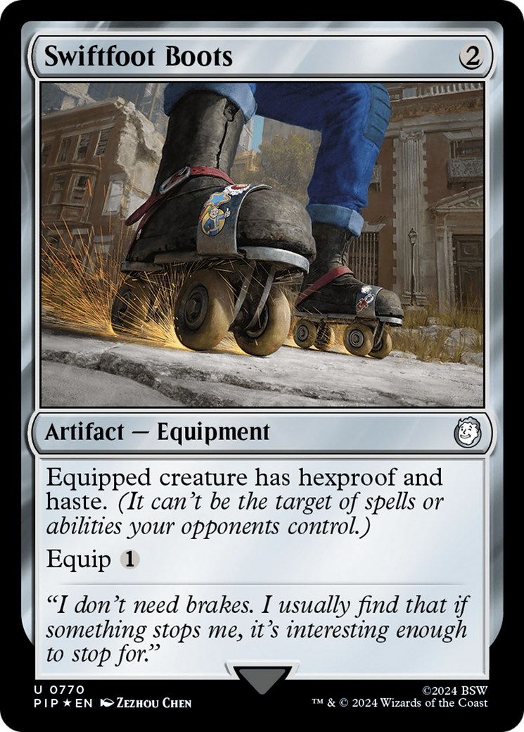 Swiftfoot Boots (PIP-770) - Fallout Foil - Premium MTG Single from Wizards of the Coast - Just $14.38! Shop now at Game Crave Tournament Store