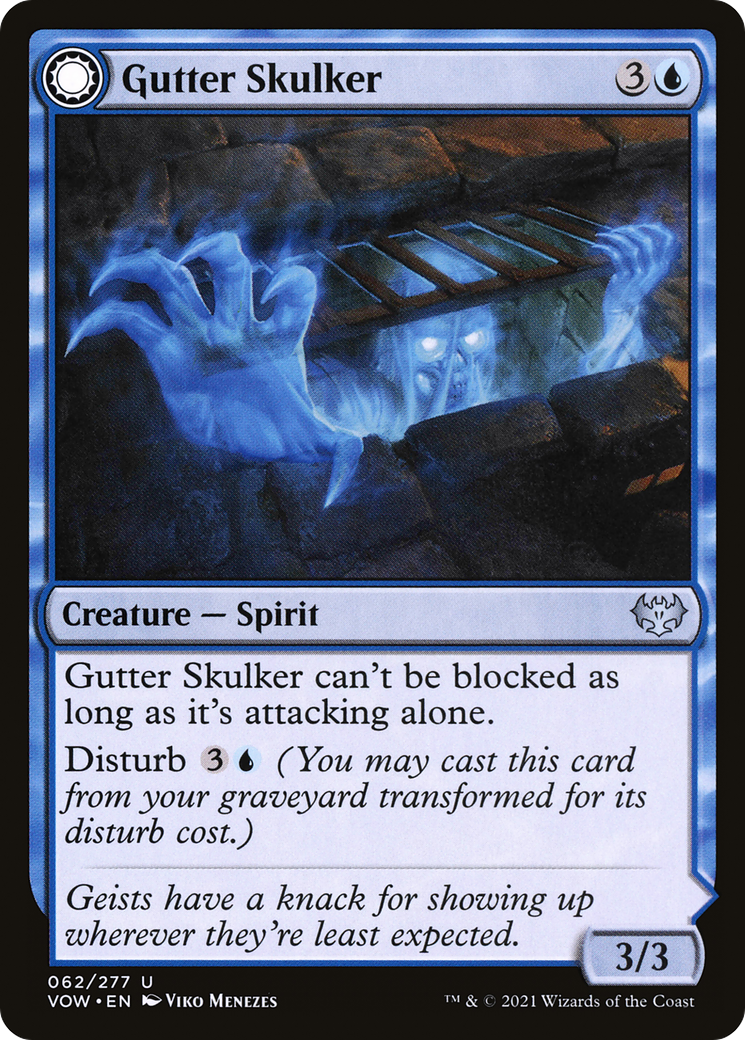 Gutter Skulker // Gutter Shortcut (VOW-062) - Innistrad: Crimson Vow: (Double Faced Transform) - Premium MTG Single from Wizards of the Coast - Just $0.21! Shop now at Game Crave Tournament Store