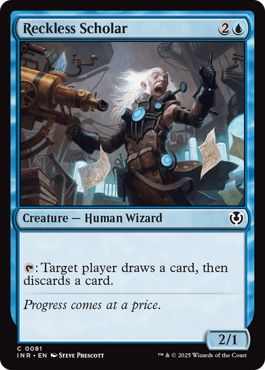 Reckless Scholar (-081) - Innistrad Remastered Foil - Premium MTG Single from Wizards of the Coast - Just $0.25! Shop now at Game Crave Tournament Store