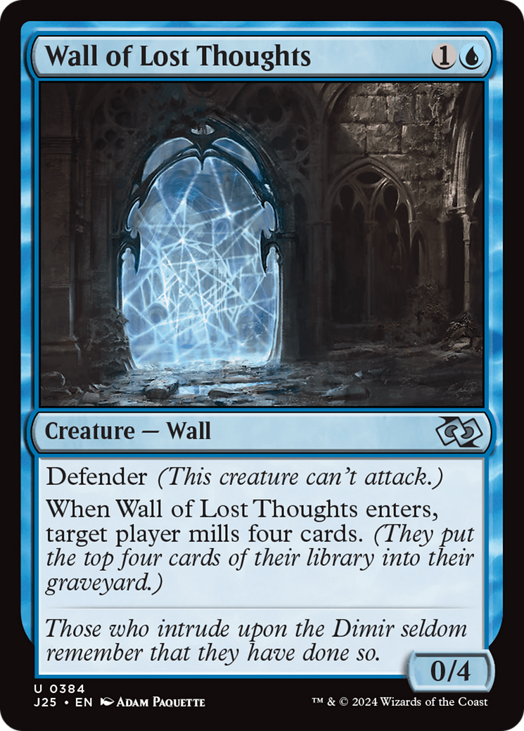 Wall of Lost Thoughts (J25-384) - Foundations Jumpstart - Premium MTG Single from Wizards of the Coast - Just $0.71! Shop now at Game Crave Tournament Store