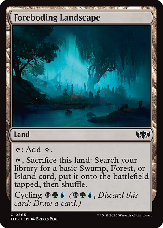 Foreboding Landscape (TDC-365) - Tarkir: Dragonstorm Commander - Premium MTG Single from Wizards of the Coast - Just $0.08! Shop now at Game Crave Tournament Store