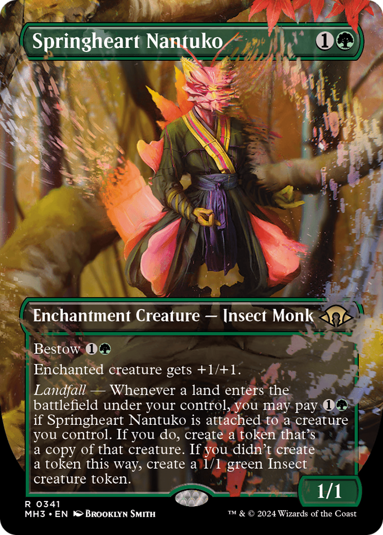 Springheart Nantuko (MH3-341) - Modern Horizons 3 (Borderless) Foil - Premium MTG Single from Wizards of the Coast - Just $6.31! Shop now at Game Crave Tournament Store