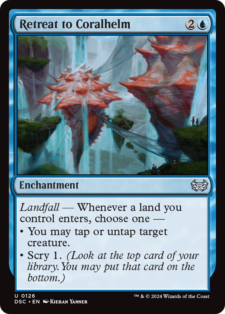 Retreat to Coralhelm (DSC-126) - Duskmourn: House of Horror Commander - Premium MTG Single from Wizards of the Coast - Just $0.25! Shop now at Game Crave Tournament Store