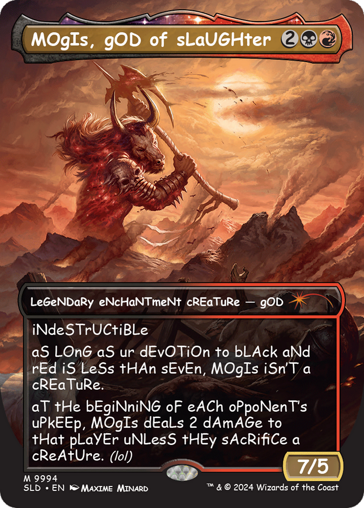 Mogis, God of Slaughter (SLD-9994) - Secret Lair Drop (Borderless) - Premium MTG Single from Wizards of the Coast - Just $6.93! Shop now at Game Crave Tournament Store