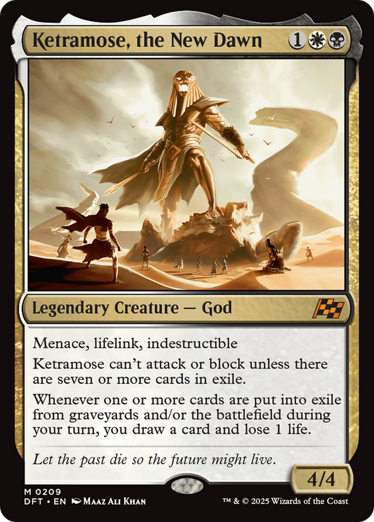 Ketramose, the New Dawn (DFT-209) - Aetherdrift Foil - Premium MTG Single from Wizards of the Coast - Just $2.51! Shop now at Game Crave Tournament Store