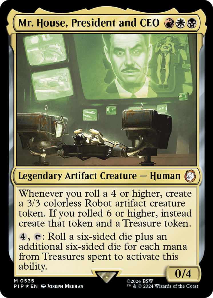 Mr. House, President and CEO (PIP-535) - Fallout Foil - Premium MTG Single from Wizards of the Coast - Just $5.05! Shop now at Game Crave Tournament Store