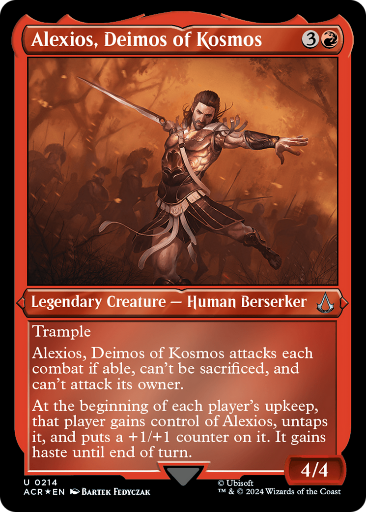Alexios, Deimos of Kosmos (ACR-214) - Assassin's Creed Etched Foil - Premium MTG Single from Wizards of the Coast - Just $3.80! Shop now at Game Crave Tournament Store