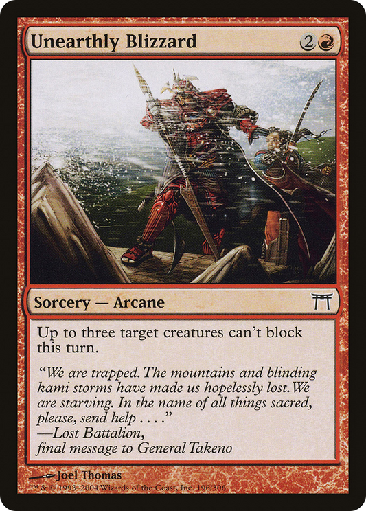 Unearthly Blizzard (CHK-196) - Champions of Kamigawa Foil