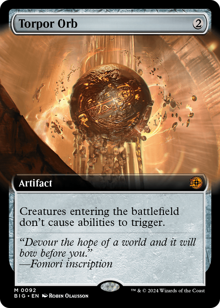 Torpor Orb (BIG-092) - The Big Score: (Extended Art) Foil - Premium MTG Single from Wizards of the Coast - Just $9.25! Shop now at Game Crave Tournament Store
