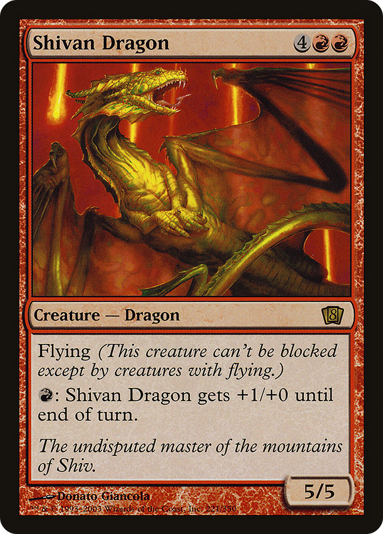 Shivan Dragon (8ED-221★) - 8th Edition