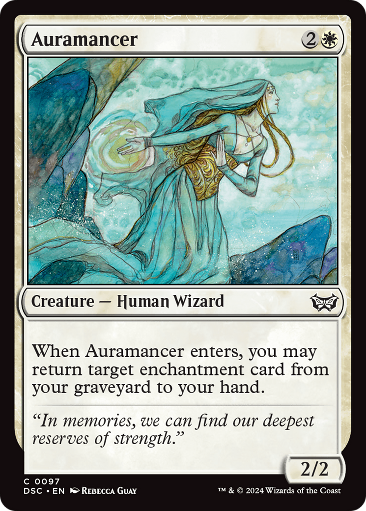 Auramancer (DSC-097) - Duskmourn: House of Horror Commander - Premium MTG Single from Wizards of the Coast - Just $0.25! Shop now at Game Crave Tournament Store