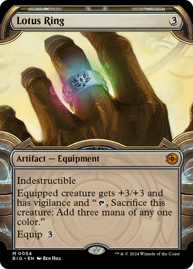 Lotus Ring (BIG-054) - The Big Score: (Showcase) (Borderless) Foil - Premium MTG Single from Wizards of the Coast - Just $4.50! Shop now at Game Crave Tournament Store