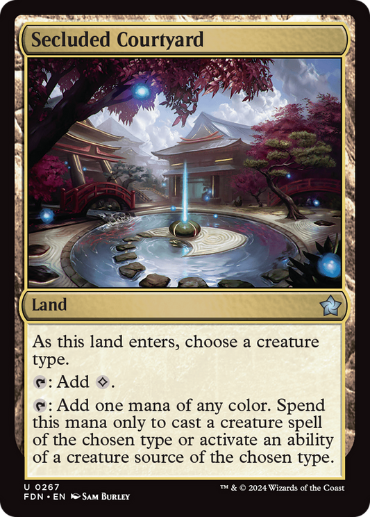 Secluded Courtyard (FDN-267) - Foundations Foil - Premium MTG Single from Wizards of the Coast - Just $0.25! Shop now at Game Crave Tournament Store