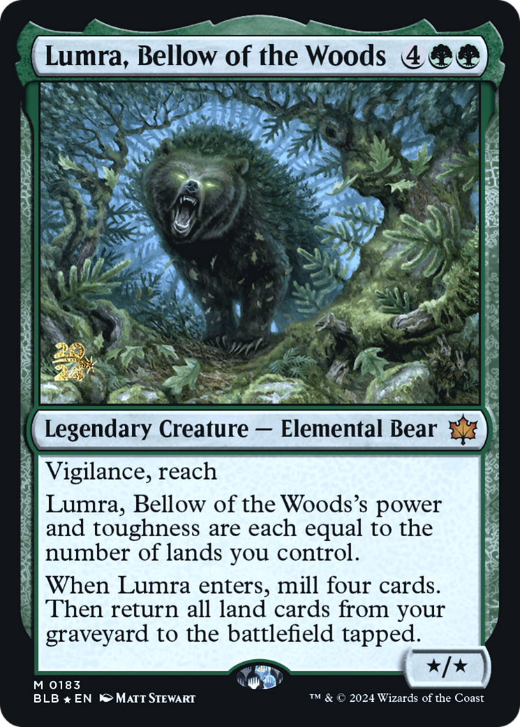 Lumra, Bellow of the Woods (PBLB-183S) - Bloomburrow Promos Foil - Premium MTG Single from Wizards of the Coast - Just $11.07! Shop now at Game Crave Tournament Store