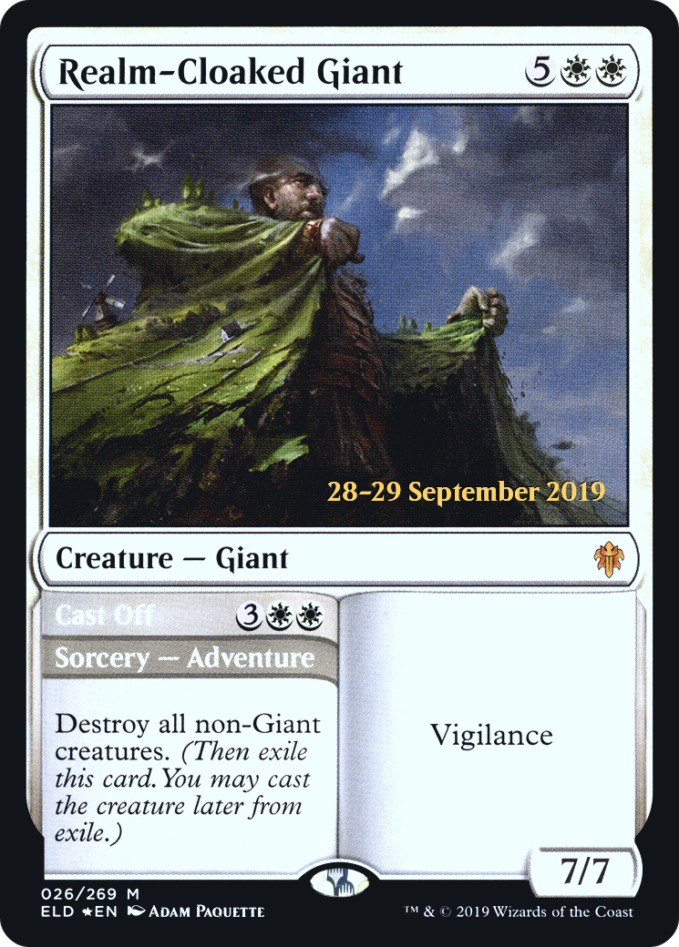 Realm-Cloaked Giant // Cast Off (PELD-26S) - Throne of Eldraine Promos Foil