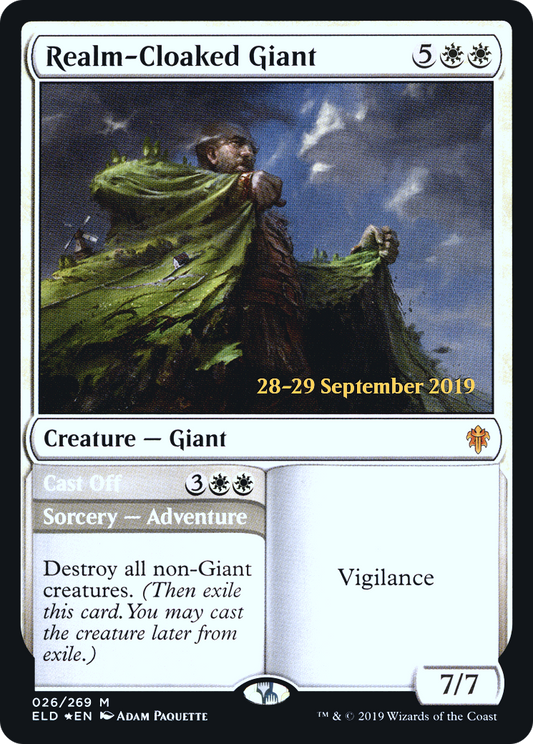 Realm-Cloaked Giant // Cast Off (PELD-26S) - Throne of Eldraine Promos Foil