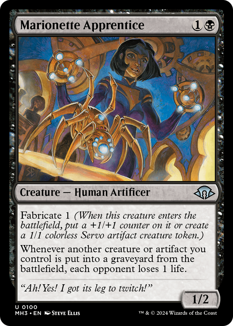 Marionette Apprentice (MH3-100) - Modern Horizons 3 - Premium MTG Single from Wizards of the Coast - Just $0.74! Shop now at Game Crave Tournament Store