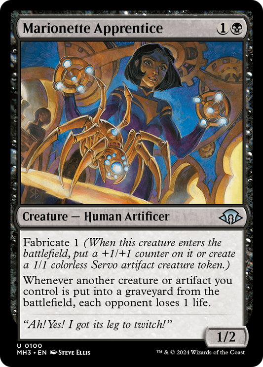 Marionette Apprentice (MH3-100) - Modern Horizons 3 Foil - Premium MTG Single from Wizards of the Coast - Just $1.07! Shop now at Game Crave Tournament Store