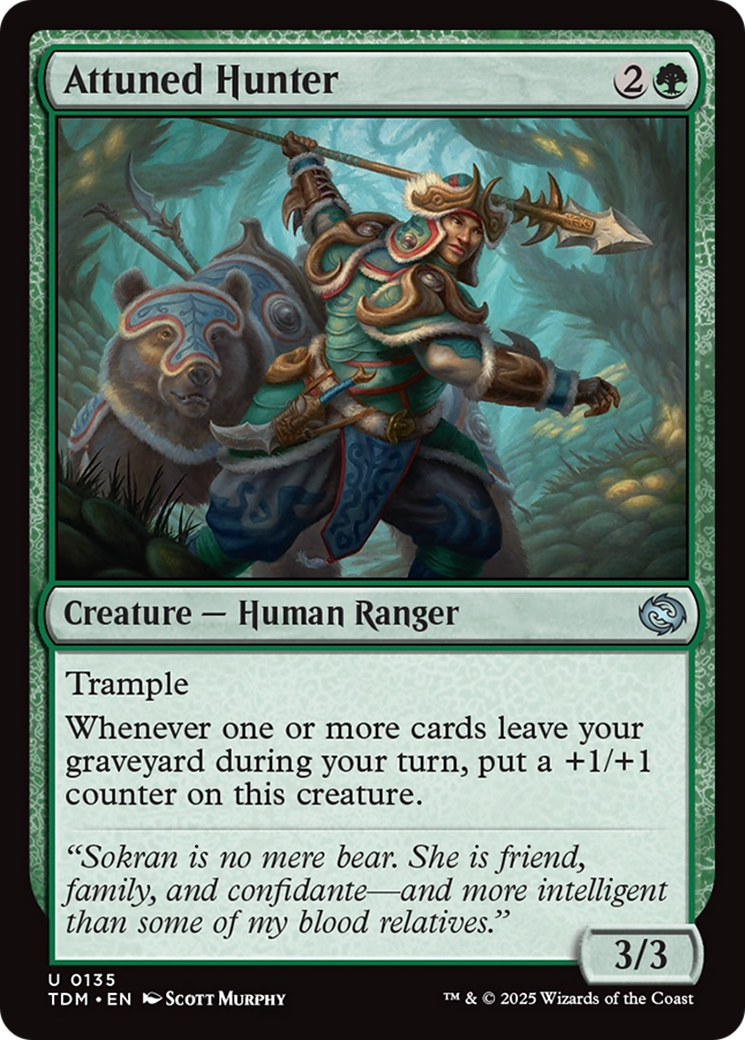 Attuned Hunter (TDM-135) - Tarkir: Dragonstorm Foil - Premium MTG Single from Wizards of the Coast - Just $0.08! Shop now at Game Crave Tournament Store