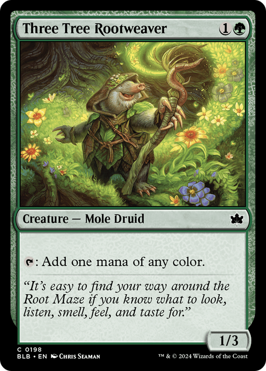 Three Tree Rootweaver (BLB-198) - Bloomburrow - Premium MTG Single from Wizards of the Coast - Just $0.25! Shop now at Game Crave Tournament Store