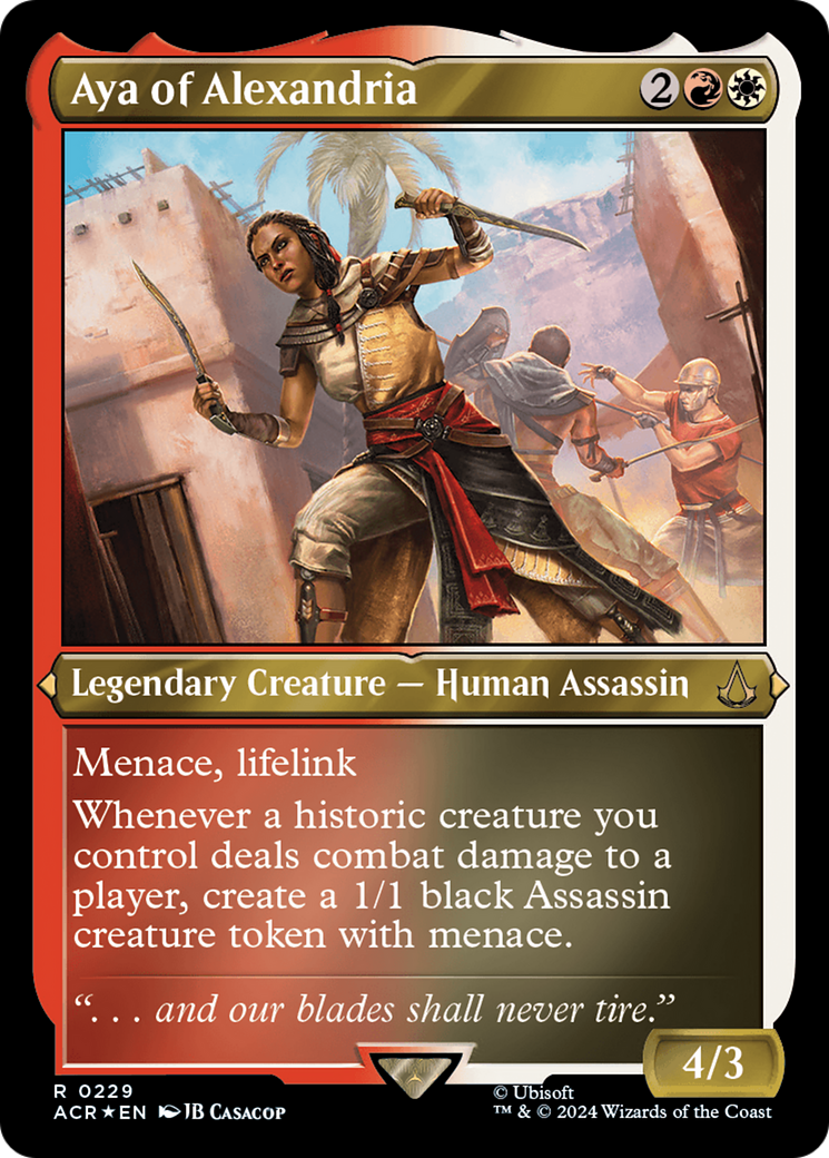Aya of Alexandria (ACR-229) - Assassin's Creed Etched Foil - Premium MTG Single from Wizards of the Coast - Just $0.60! Shop now at Game Crave Tournament Store