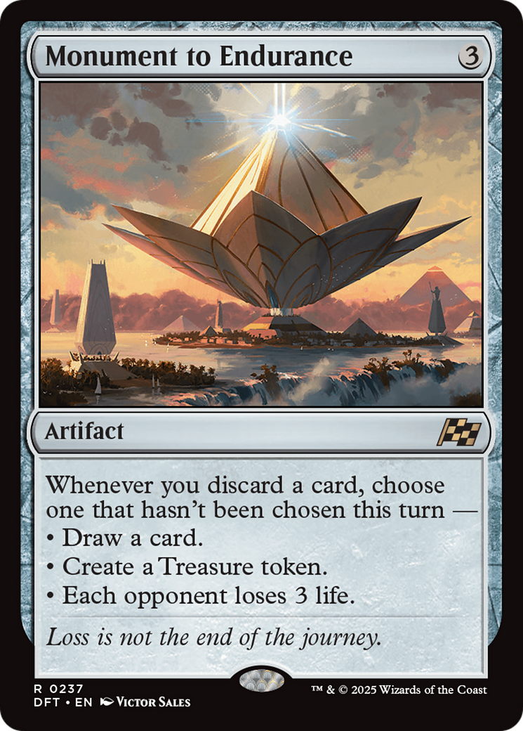 Monument to Endurance (DFT-237) - Aetherdrift Foil - Premium MTG Single from Wizards of the Coast - Just $1.14! Shop now at Game Crave Tournament Store