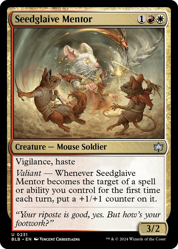 Seedglaive Mentor (BLB-231) - Bloomburrow Foil - Premium MTG Single from Wizards of the Coast - Just $0.25! Shop now at Game Crave Tournament Store