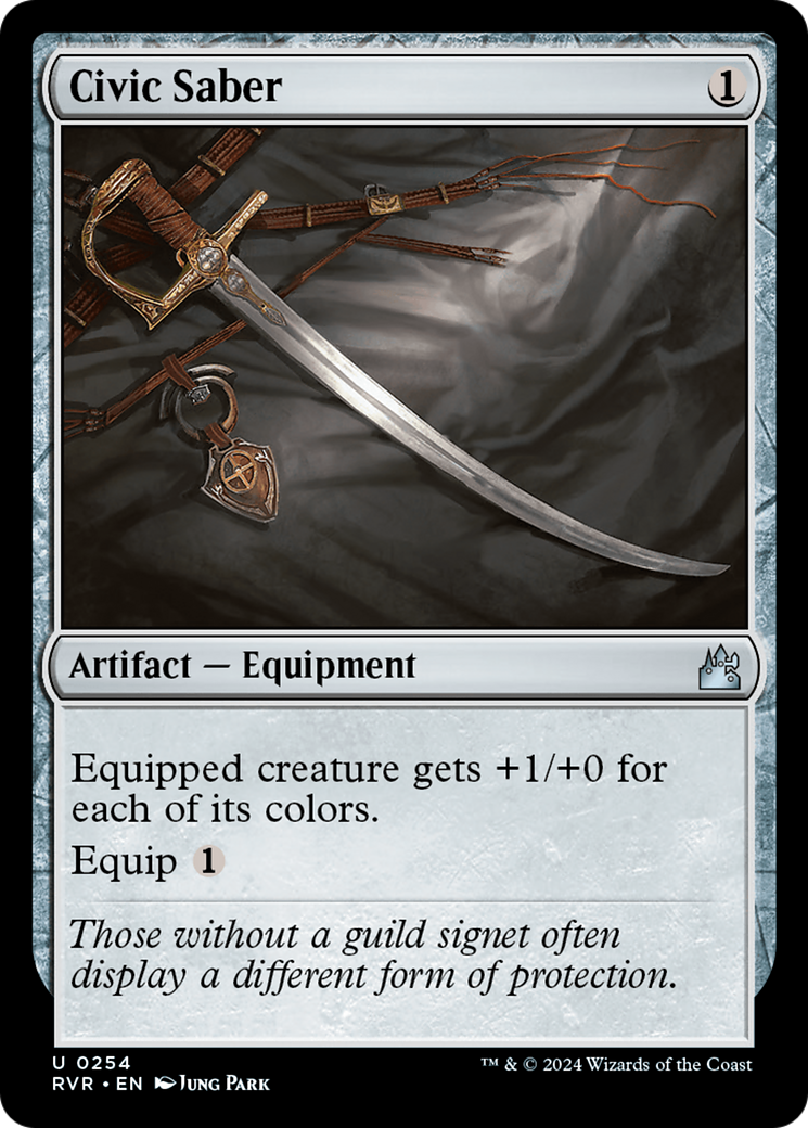 Civic Saber (RVR-254) - Ravnica Remastered - Premium MTG Single from Wizards of the Coast - Just $0.25! Shop now at Game Crave Tournament Store