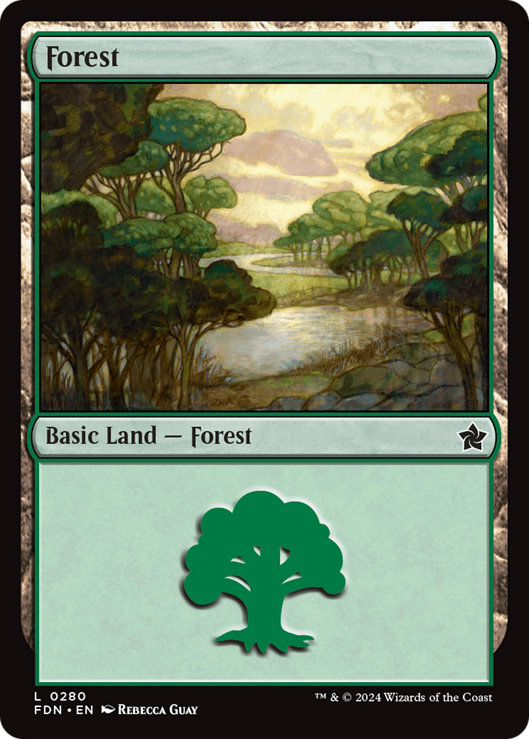 Forest (FDN-280) - Foundations - Premium MTG Single from Wizards of the Coast - Just $0.25! Shop now at Game Crave Tournament Store