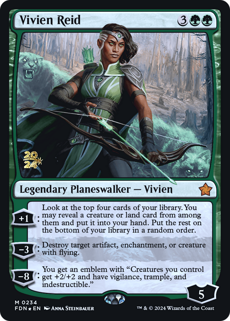 Vivien Reid (PRE-234S) - Foundations Promos Foil - Premium MTG Single from Wizards of the Coast - Just $0.48! Shop now at Game Crave Tournament Store