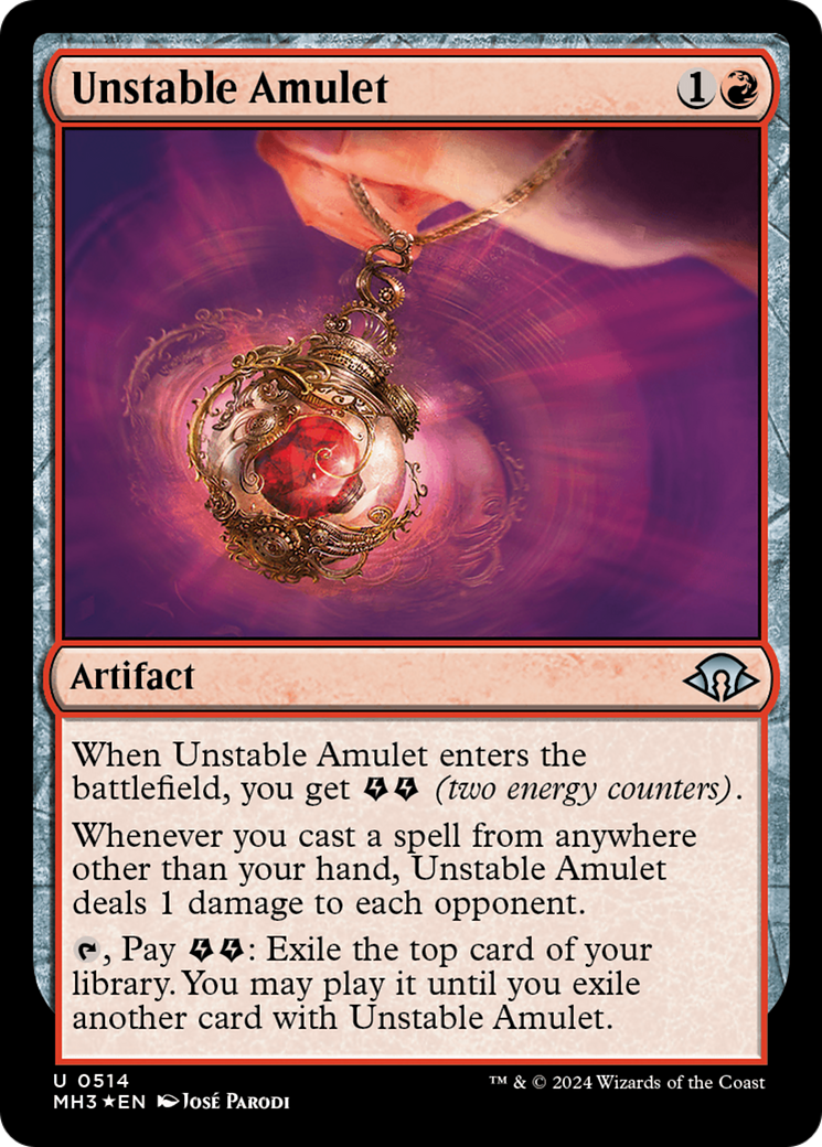 Unstable Amulet (MH3-514) - Modern Horizons 3 Foil - Premium MTG Single from Wizards of the Coast - Just $1.03! Shop now at Game Crave Tournament Store