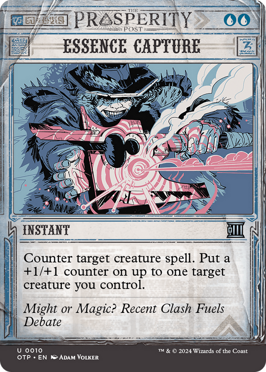 Essence Capture (OTP-010) - Breaking News: (Showcase) (Borderless) Foil - Premium MTG Single from Wizards of the Coast - Just $0.25! Shop now at Game Crave Tournament Store