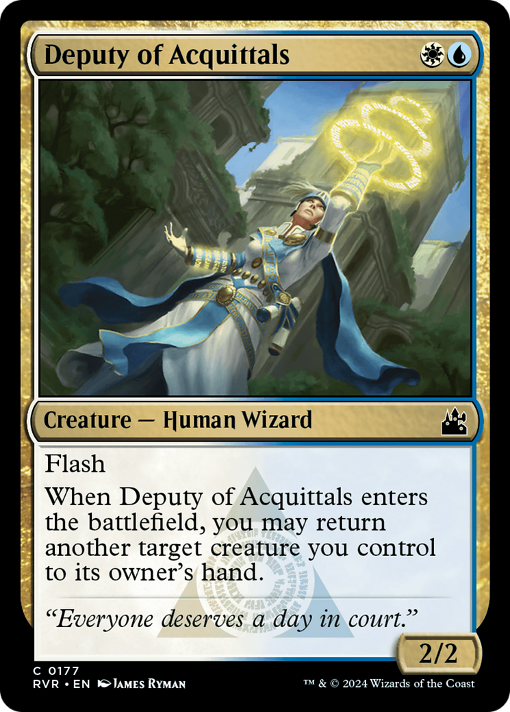 Deputy of Acquittals (RVR-177) - Ravnica Remastered - Premium MTG Single from Wizards of the Coast - Just $0.25! Shop now at Game Crave Tournament Store