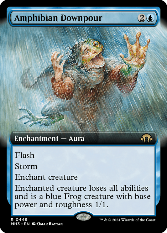 Amphibian Downpour (MH3-449) - Modern Horizons 3: (Extended Art) - Premium MTG Single from Wizards of the Coast - Just $1.69! Shop now at Game Crave Tournament Store