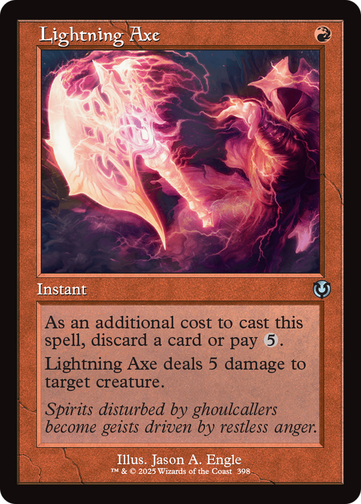 Lightning Axe (Retro Frame) (-398) - Innistrad Remastered - Premium MTG Single from Wizards of the Coast - Just $0.26! Shop now at Game Crave Tournament Store