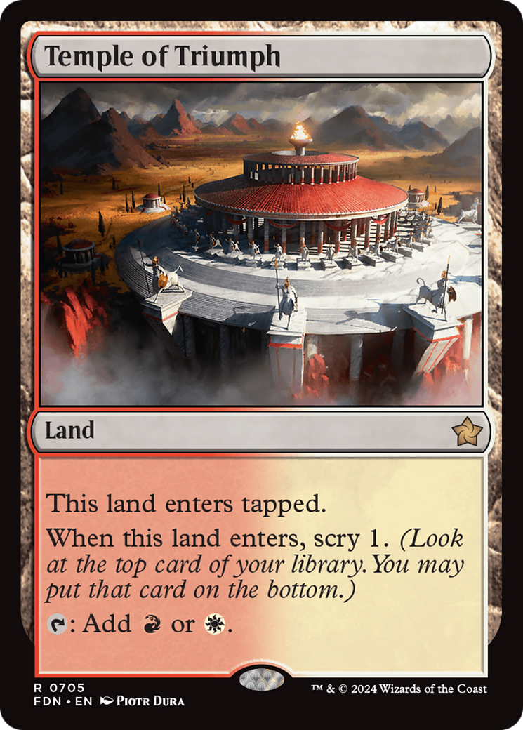 Temple of Triumph (FDN-705) - Foundations - Premium MTG Single from Wizards of the Coast - Just $0.25! Shop now at Game Crave Tournament Store