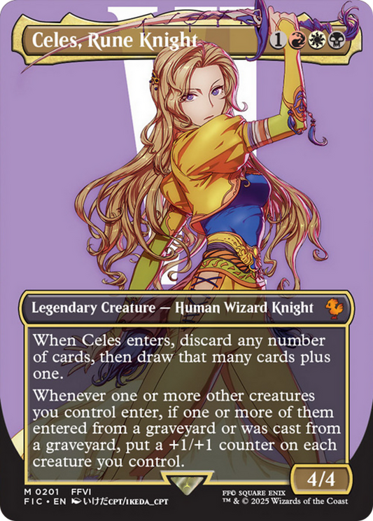 Celes, Rune Knight (FIC-201) - Commander: FINAL FANTASY (Borderless) - Premium MTG Single from Wizards of the Coast - Just $11.25! Shop now at Game Crave Tournament Store