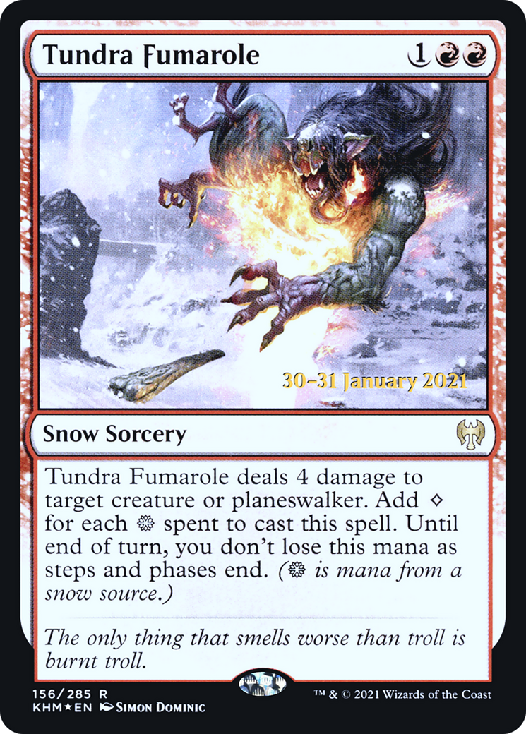 Tundra Fumarole (PKHM-156S) - Kaldheim Promos: (snow) Foil