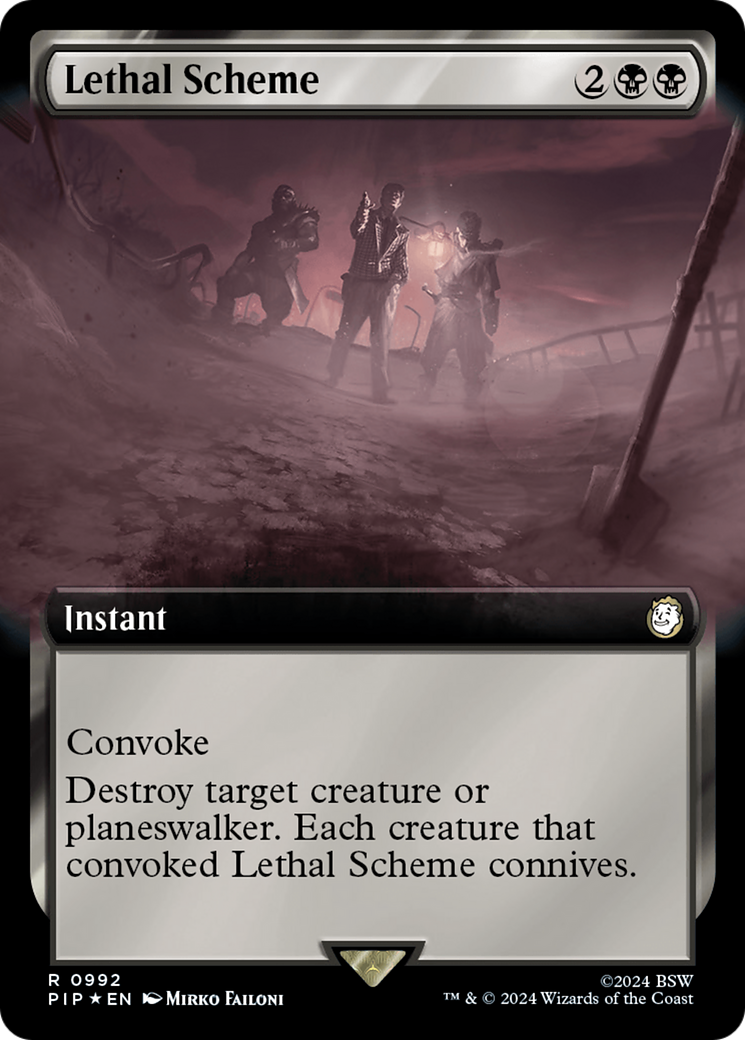 Lethal Scheme (PIP-992) - Fallout: (Extended Art) Foil - Premium MTG Single from Wizards of the Coast - Just $1.66! Shop now at Game Crave Tournament Store
