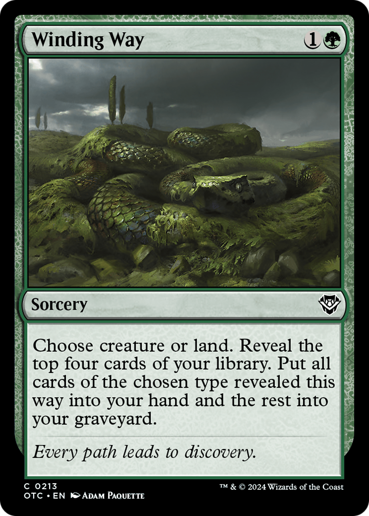 Winding Way (OTC-213) - Outlaws of Thunder Junction Commander - Premium MTG Single from Wizards of the Coast - Just $0.25! Shop now at Game Crave Tournament Store