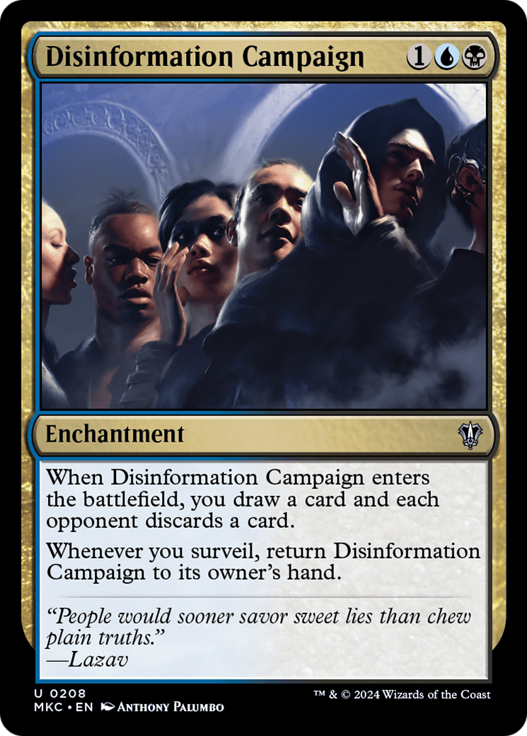 Disinformation Campaign (MKC-208) - Murders at Karlov Manor Commander - Premium MTG Single from Wizards of the Coast - Just $0.25! Shop now at Game Crave Tournament Store