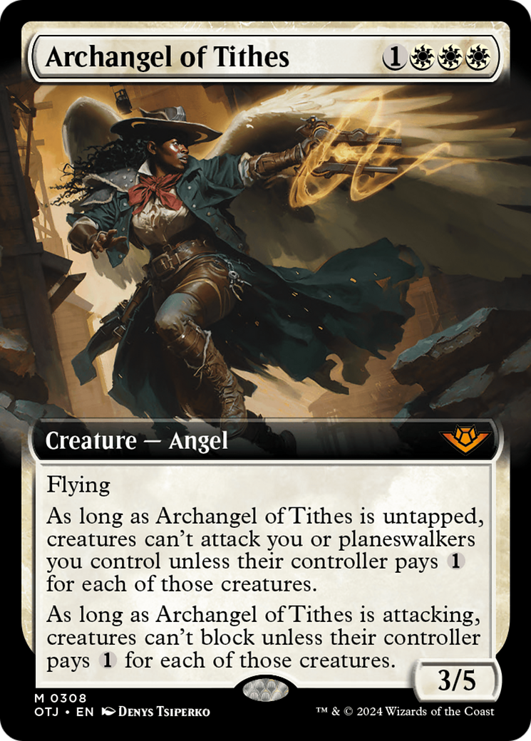 Archangel of Tithes (OTJ-308) - Outlaws of Thunder Junction: (Extended Art) - Premium MTG Single from Wizards of the Coast - Just $3.83! Shop now at Game Crave Tournament Store
