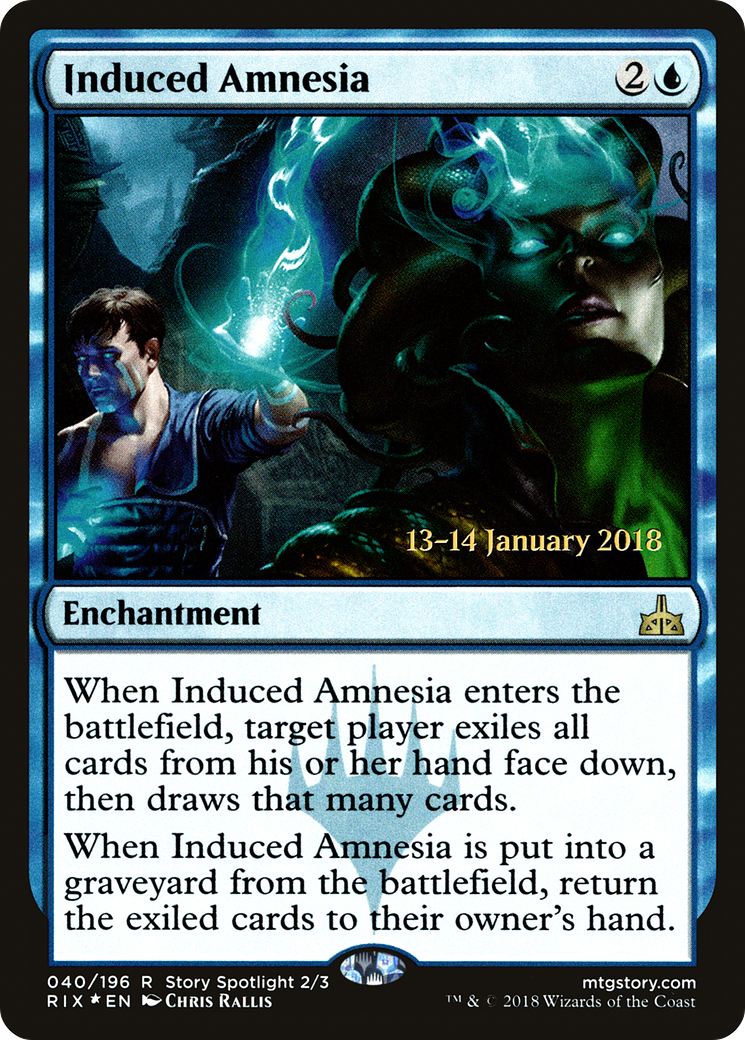 Induced Amnesia (PRIX-40S) - Rivals of Ixalan Promos Foil