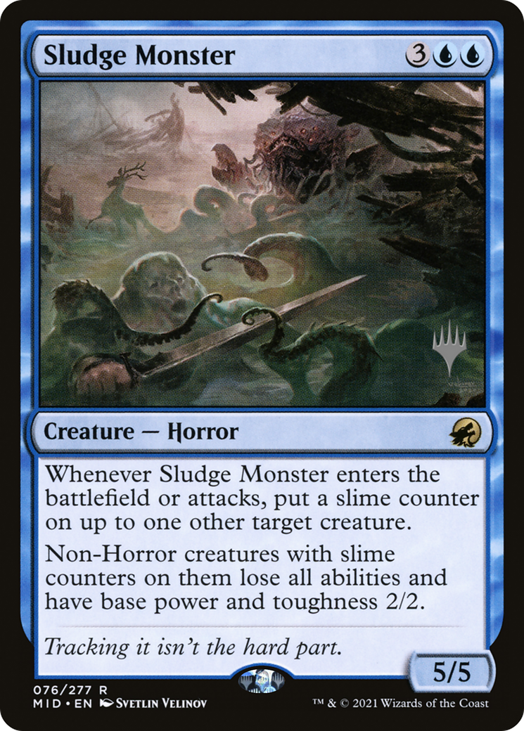 Sludge Monster (PMID-76P) - Innistrad: Midnight Hunt Promos Foil - Premium MTG Single from Wizards of the Coast - Just $0.12! Shop now at Game Crave Tournament Store