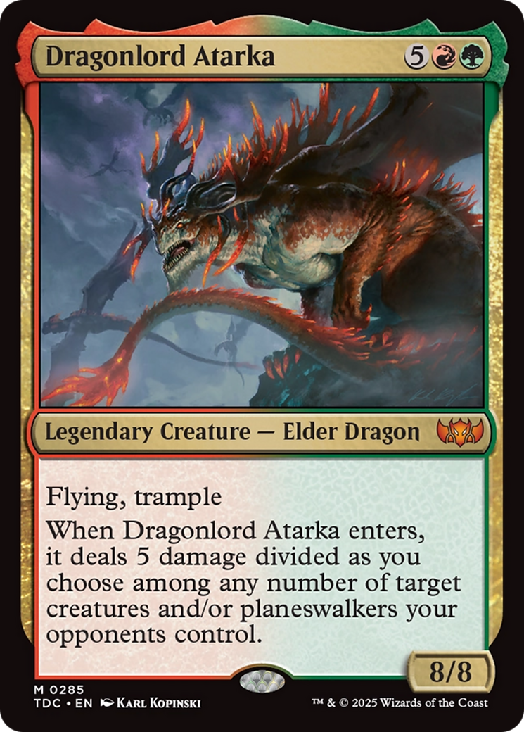 Dragonlord Atarka (TDC-285) - Tarkir: Dragonstorm Commander - Premium MTG Single from Wizards of the Coast - Just $0.13! Shop now at Game Crave Tournament Store