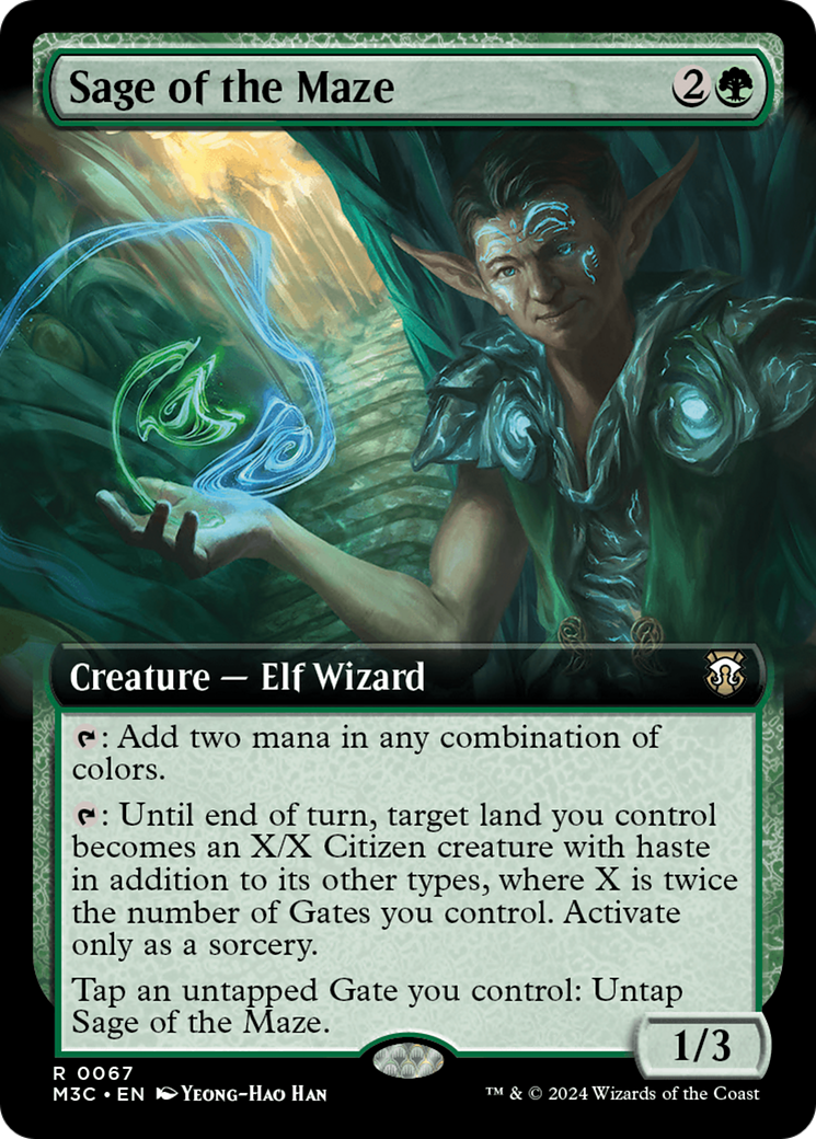 Sage of the Maze (M3C-067) - Modern Horizons 3 Commander: (Extended Art) - Premium MTG Single from Wizards of the Coast - Just $0.34! Shop now at Game Crave Tournament Store