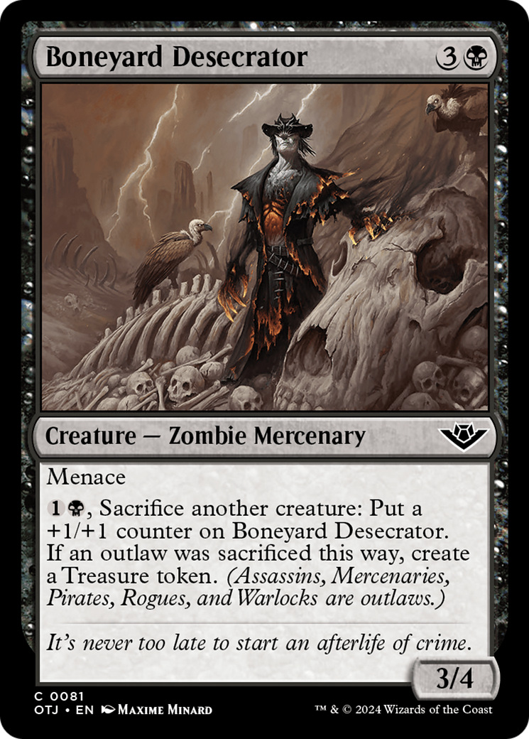Boneyard Desecrator (OTJ-081) - Outlaws of Thunder Junction Foil - Premium MTG Single from Wizards of the Coast - Just $0.25! Shop now at Game Crave Tournament Store