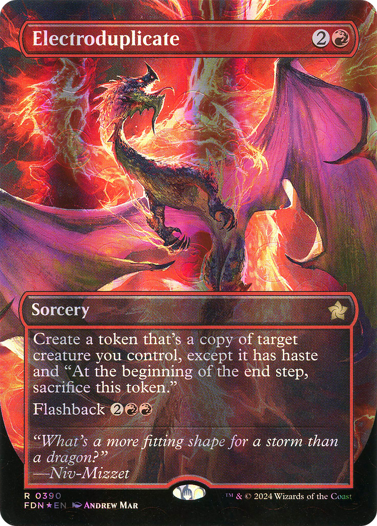 Electroduplicate (FDN-390) - Foundations (Borderless) Foil - Premium MTG Single from Wizards of the Coast - Just $20.39! Shop now at Game Crave Tournament Store