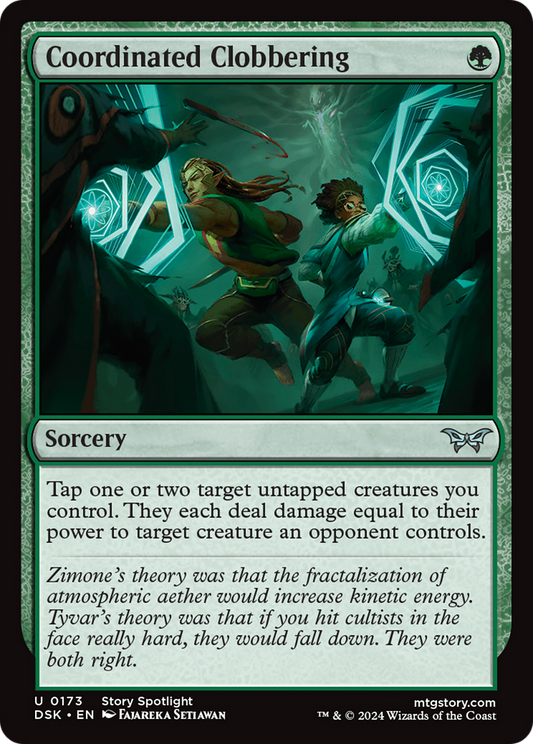 Coordinated Clobbering (DSK-173) - Duskmourn: House of Horror Foil - Premium MTG Single from Wizards of the Coast - Just $0.25! Shop now at Game Crave Tournament Store