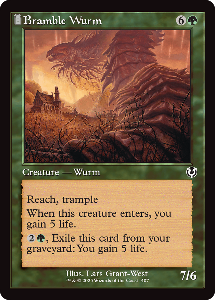 Bramble Wurm (Retro Frame) (-407) - Innistrad Remastered Foil - Premium MTG Single from Wizards of the Coast - Just $0.25! Shop now at Game Crave Tournament Store